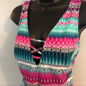 One Piece Abstract Swimsuit